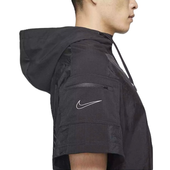 Nike Performance Lightweight 3/4 Zip Training Hooded Jacket - Picture 5 of 6